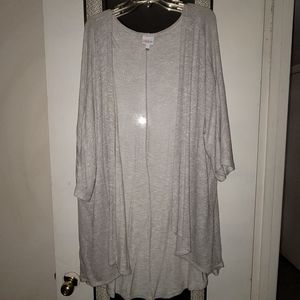 Large Lularoe white/grey sparkle Cardigan